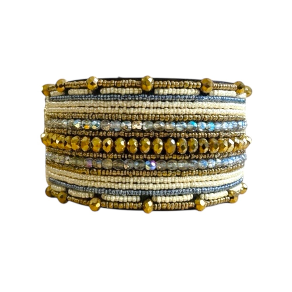 Simo Milano | Lyxigt Pärlat Vinthundshalsband, Guld - Large