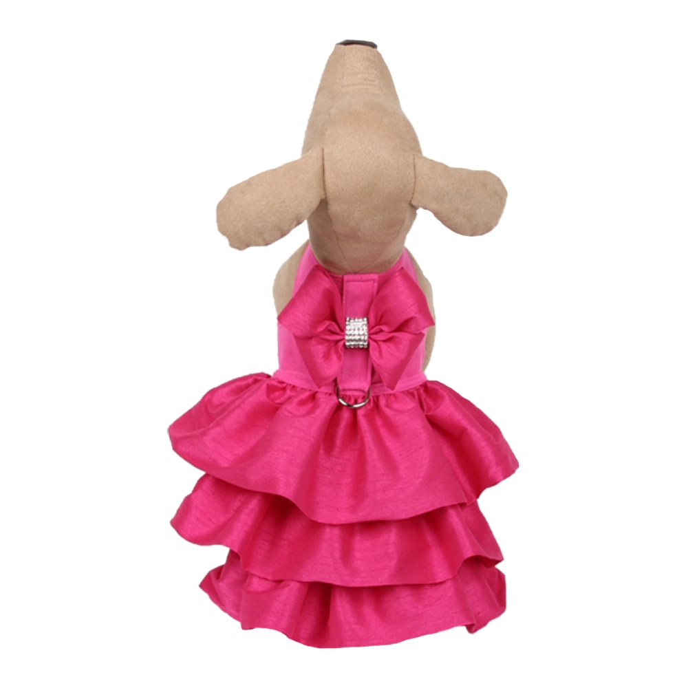 Susan Lanci | Lyxig Hundklänning i Ultrasuede® och Siden, Rosa - Medium