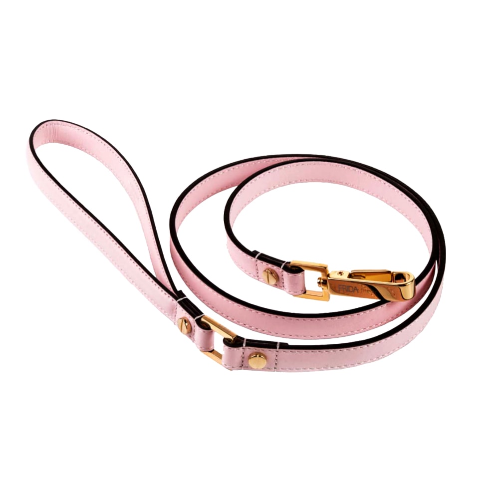 FRIDA firenze | Elegant Plain Hundkoppel, Rosa