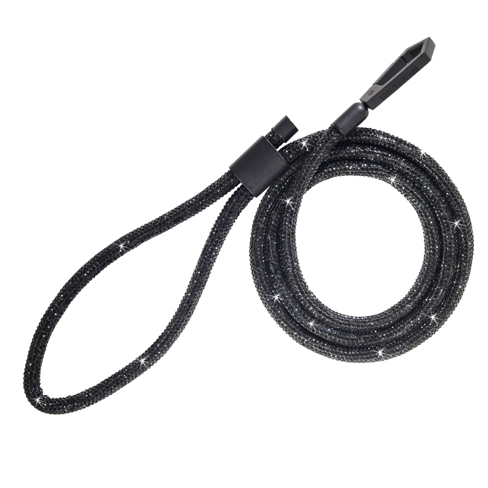 Bootzy Couture | Do the Strut Exklusivt Hundkoppel, Svart Kristall