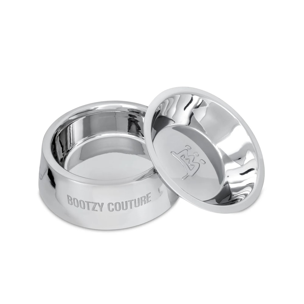 Bootzy Couture | Lick of Swagger Hundmatskål, Silver