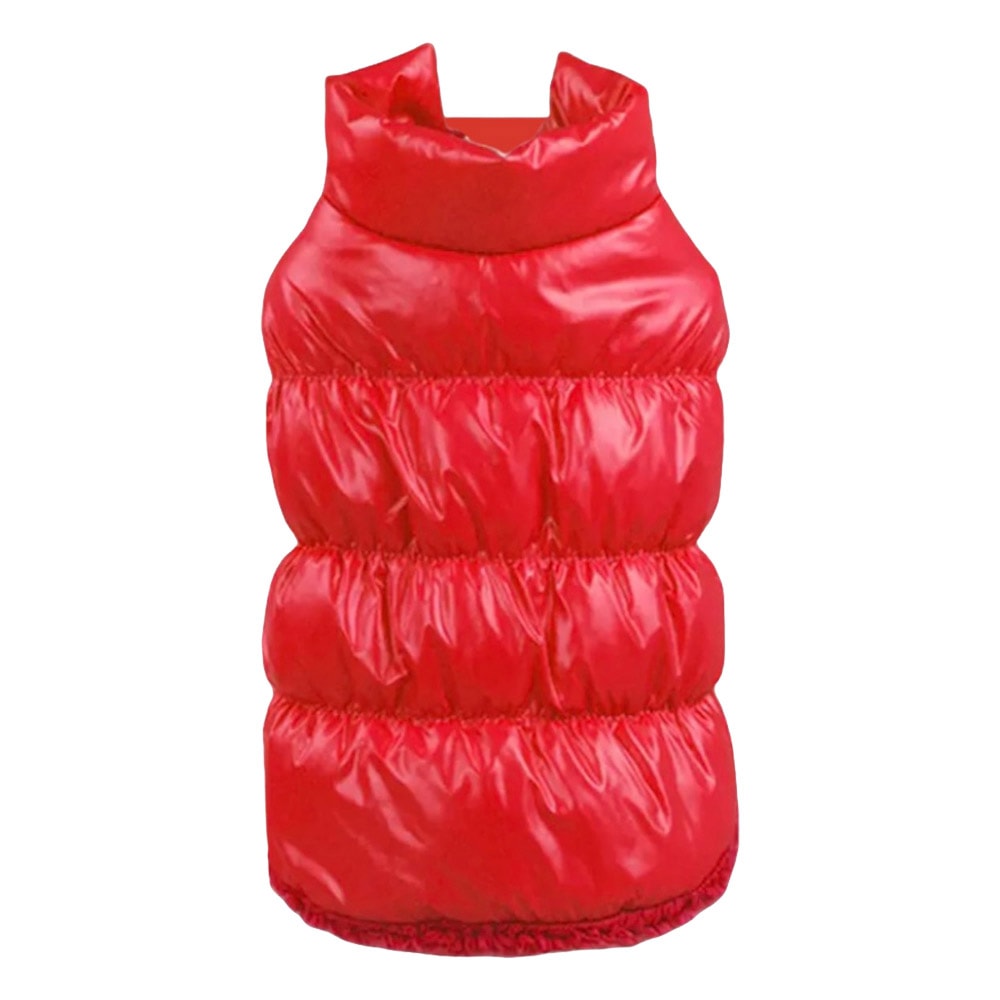 Affordable Luxury | Varm Puffer Hundjacka, Röd - XX-Large