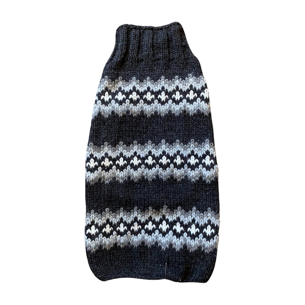 Chilly Dog | Handstickad Hundtröja i 100% Ull, Diamond Grå - XX-Large