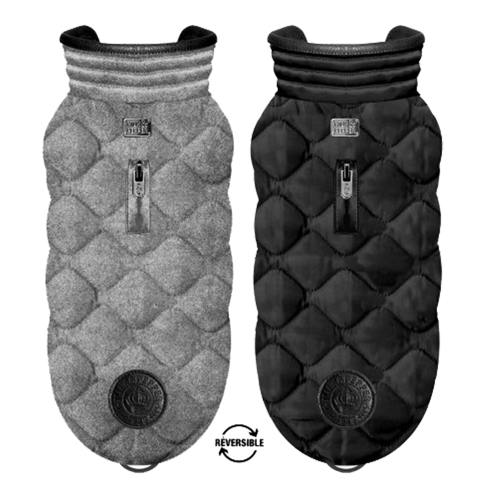 Milk & Pepper | 2 Jackor i 1 - Vändbar Hundjacka, Quiltad - 3XL/45