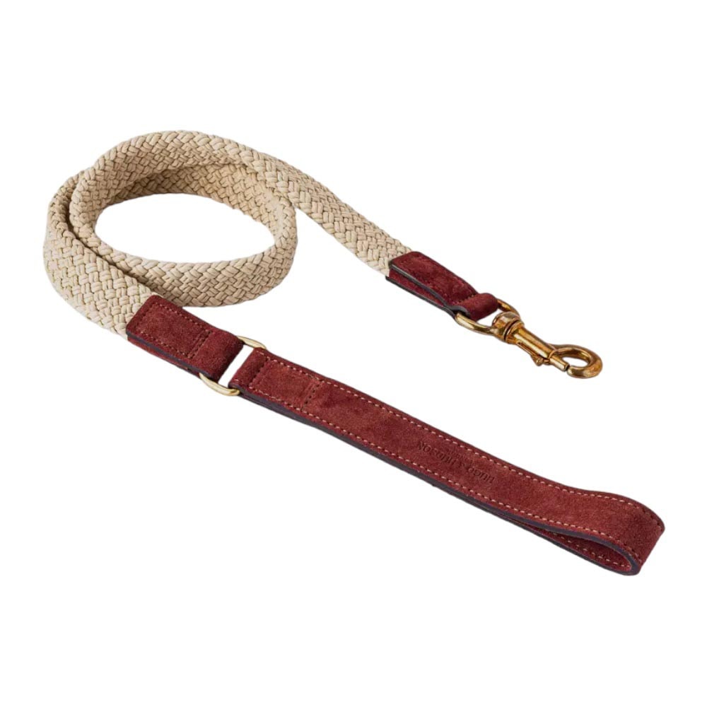 Hugo & Hudson | Flätat Hundkoppel i Rep, Bourdaux Mocka