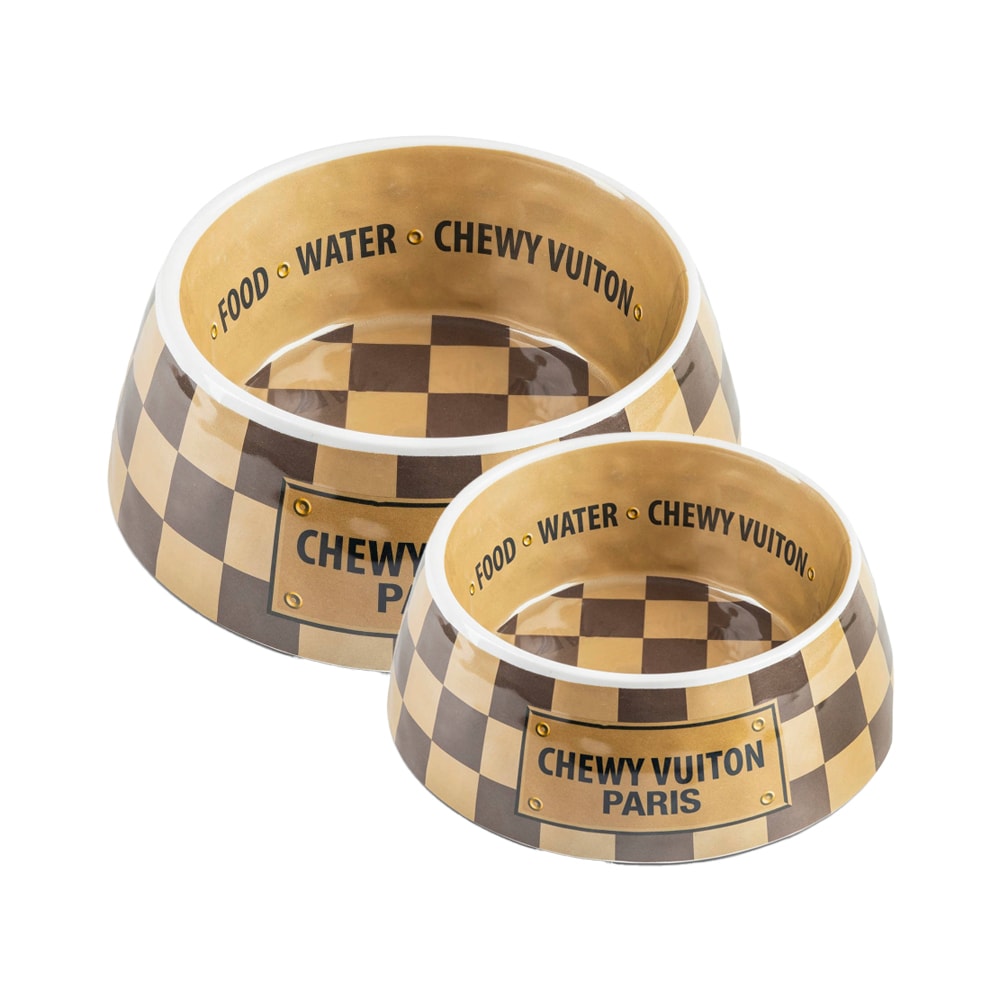 Haute Diggity Dog | Chewy Vuiton Hundmatskål, Brun - Large