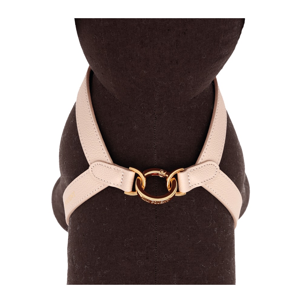 Lili Pouent | Exklusiv Hundsele i Läder, Beige - 4.5