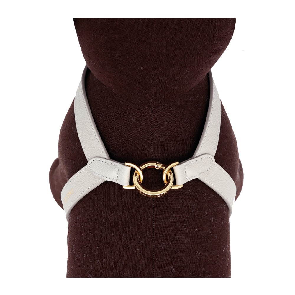 Lili Pouent | Exklusiv Hundsele i Läder, Grå - 6