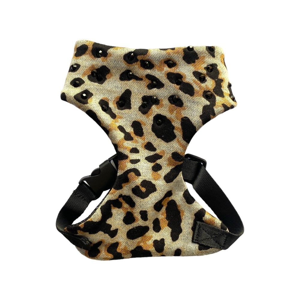 Sparkle Julle Design | Unik Handsydd Hundsele, Leopard - Medium