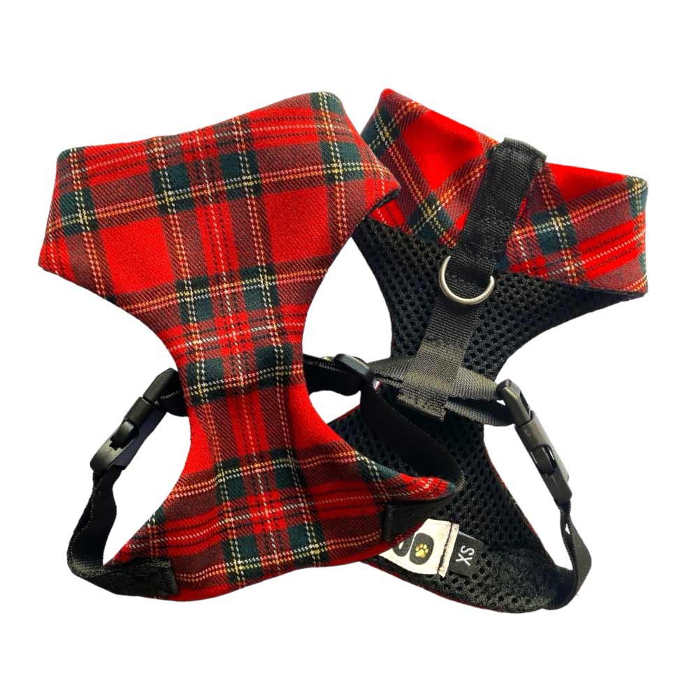 Sparkle Julle Design | Unik Handsydd Hundsele, Tartan - Medium