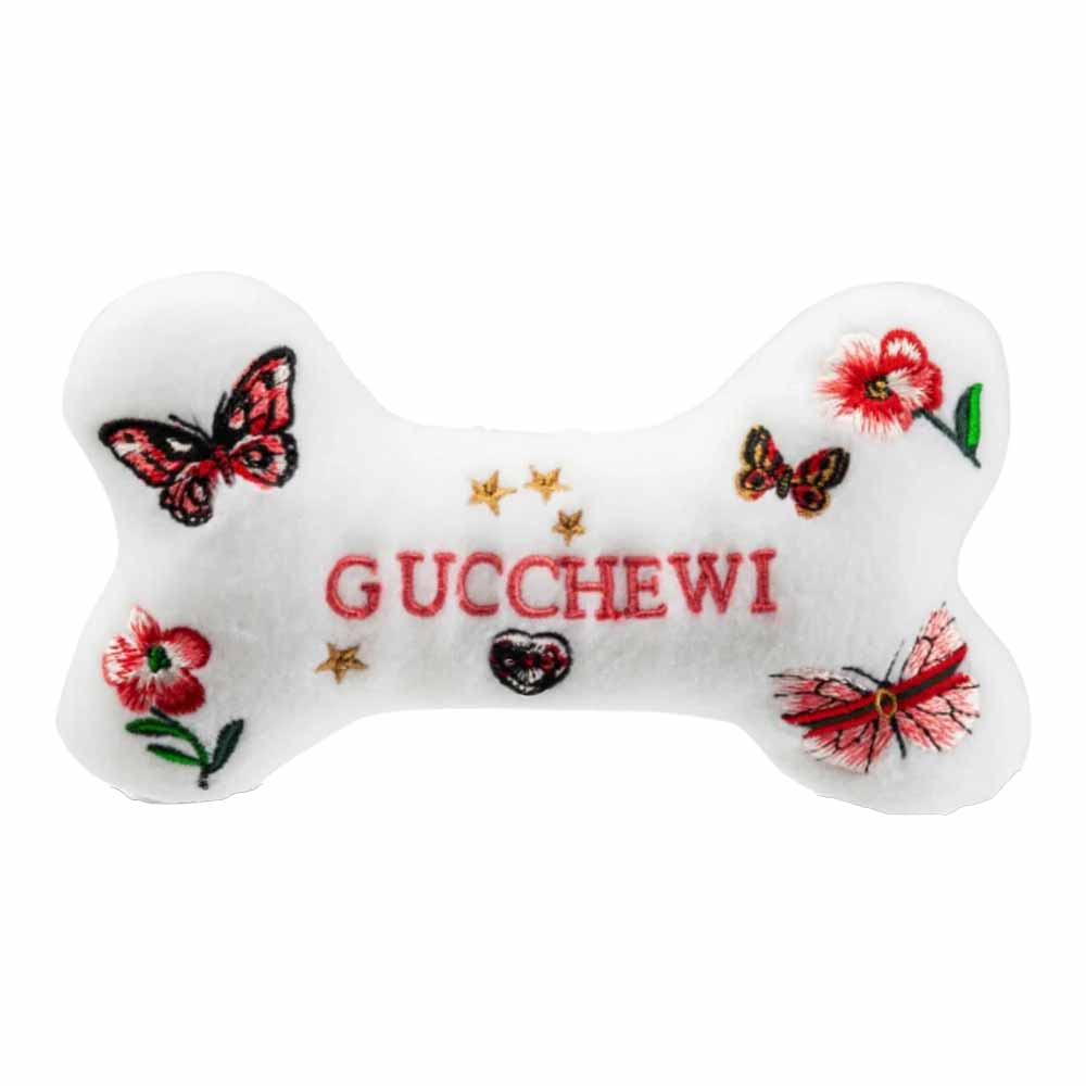 Dog Diggin Designs | Hundleksak Gucchewi Pipben, Vit