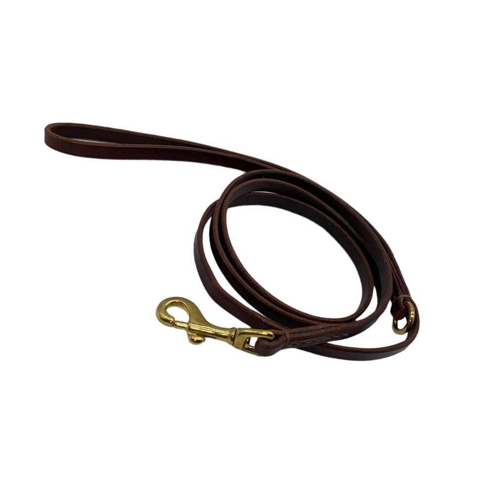 Handgjort Hundkoppel i Läder | Brun - 180 cm | Regular Hake