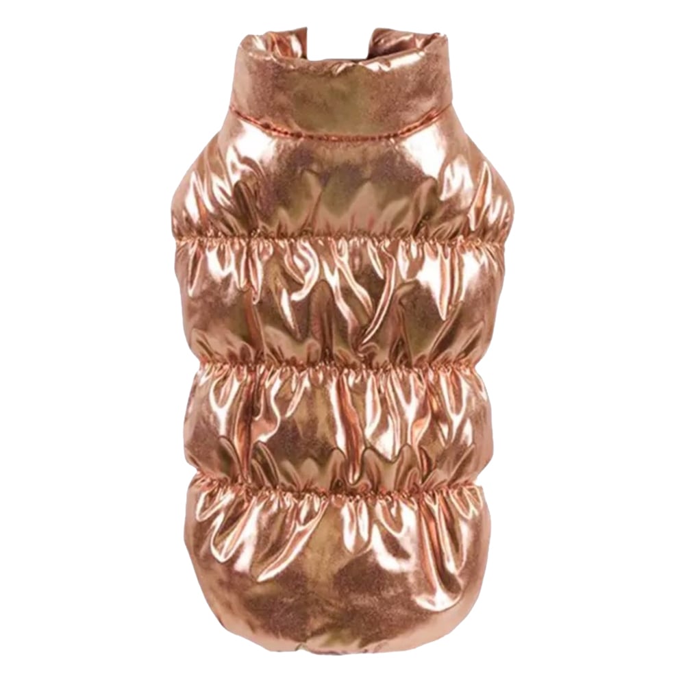 Affordable Luxury | Varm Puffer Hundjacka, Guld - Large
