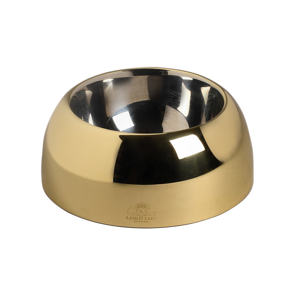 Lord Lou | Capri Lyxig Hundmatskål, Guld