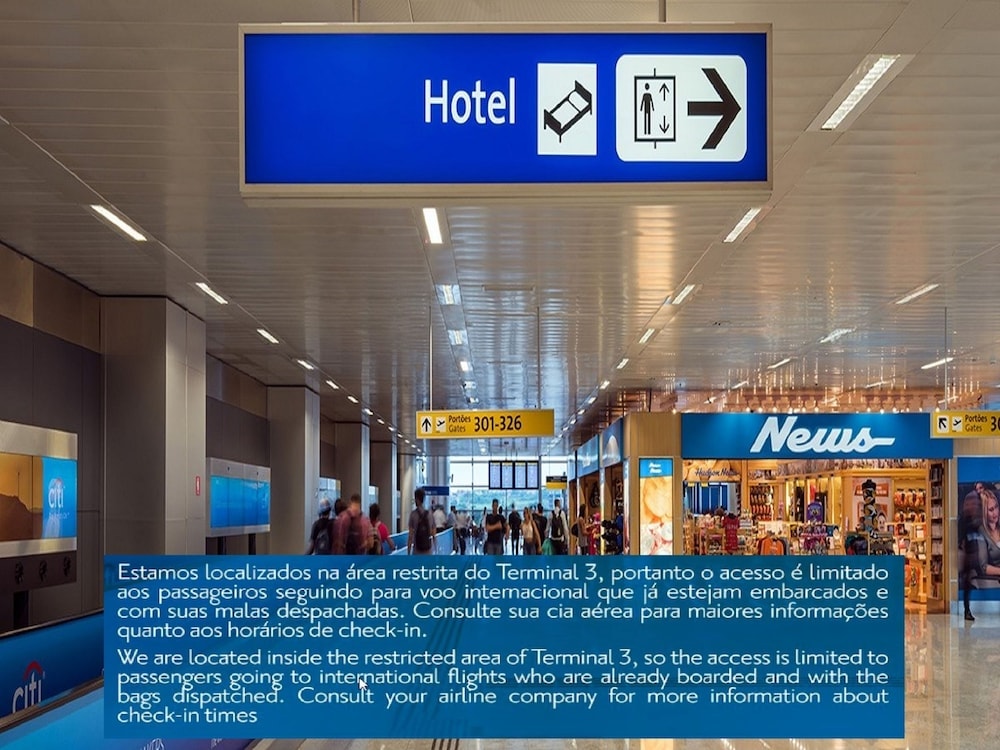 Guarulhos - TRYP BY WYNDHAM São Paulo Airport - Hotel de Transito Terminal 3 INTERNACIONAL - Lado Ar - Área restrita á passageiros já embarcados e sem bagagens para despachar - Transit Hotel, only carry-on