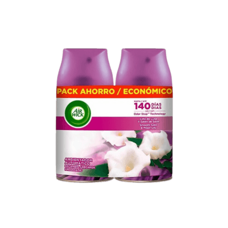 Air Wick Smooth Satin & Moon Lily luftfräschare - 2x250ml