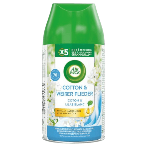 Airwick Freshmatic Cotton & White Lilac Automatic Air Freshener Refill – 250 ml