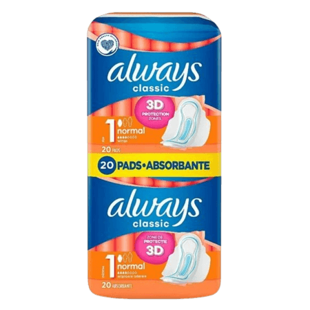 Always Classic Normal Size 1 Sanitary Pads - 20 st