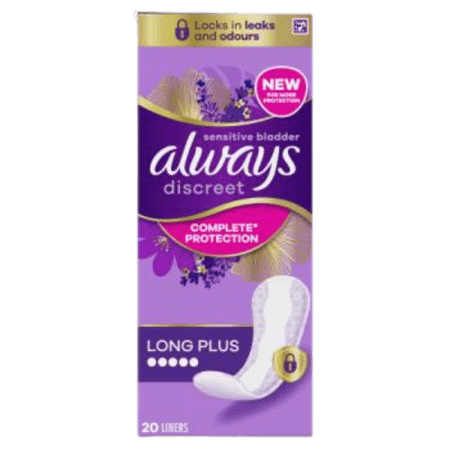 Always Discreet Long Plus Incontinence Liners - 20 st