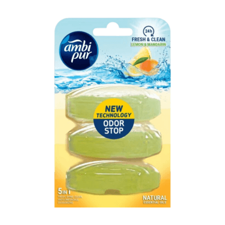 Ambi Pur Lemon & Mandarin WC Block Refill - 3 st