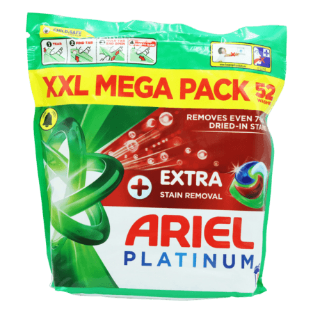 Ariel Platinum Extra Stain Remover Tvättkapslar – 52 st.