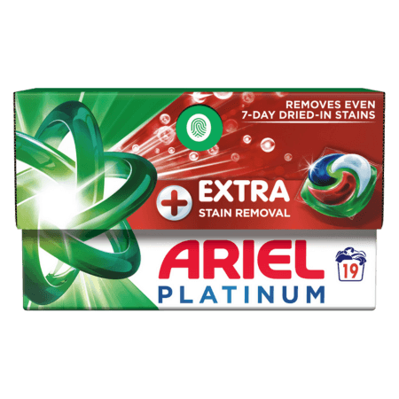 Ariel Stain Remover Platinum tvättkapslar - 19 st