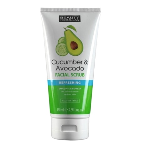 Beauty Formulas gurka & avokado ansiktsskrubb - 150 ml