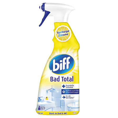 Biff Bath Total rengöringsspray för badrum med citron - 750 ml