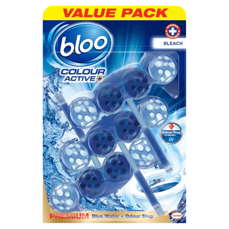 Blooo Colour Active Bleach WC-kantblock - 3 st
