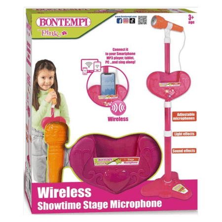 Bontempi Wireless Showtime Stage Microphone – Rosa