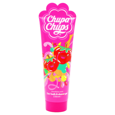 Chupa Chups 2-in-1 Strawberry Swirl Bath & Shower Gel – 236ml