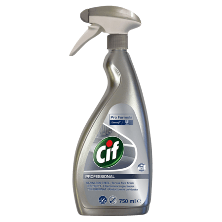 Cif Rostfritt stål Spray & Glasrengöring - 750ml