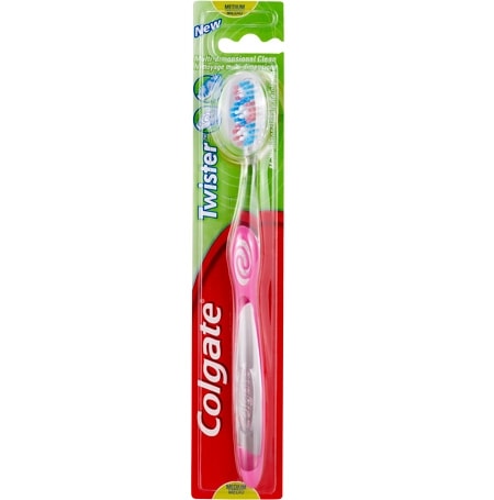 Colgate Twister Medium Tandborste - Rosa