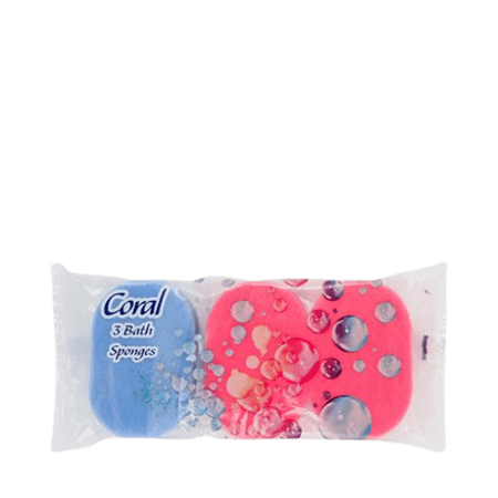 Coral Badsvamp Assorterade Färger - 3 st