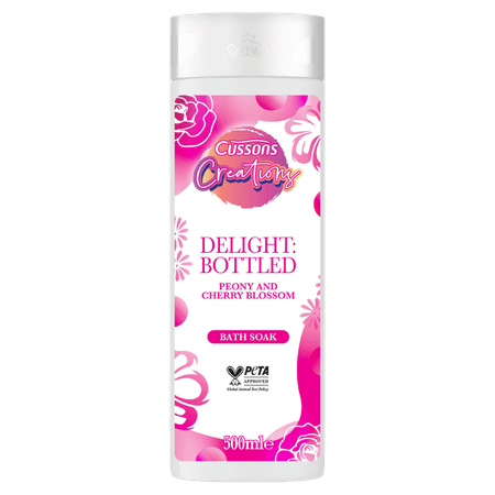 Cussons Creations Delight Pion & Körsbärsblom Badskum - 500 ml