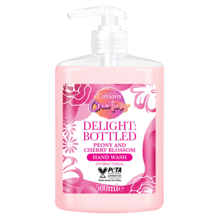 Cussons Creations Peony & Cherry Blossom Handtvål - 500ml