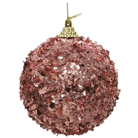 Decoris Rosa julkula med folieglitter