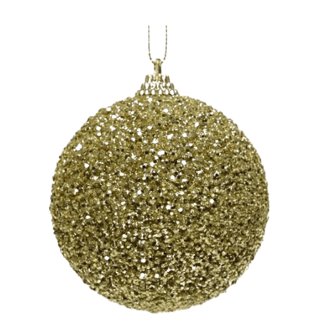 Decoris Julgranskula i guld med glitter