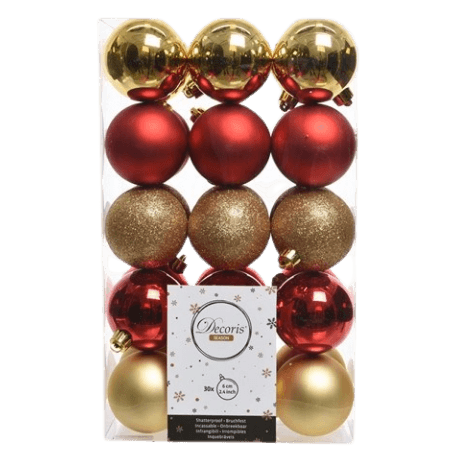 Decoris Splitterfria julgranskulor - 30 st