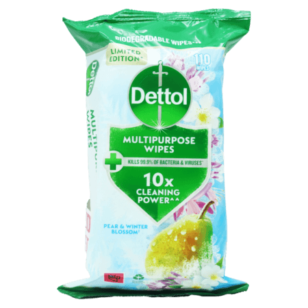 Dettol Winter Blossom Multifunktionella Våtservetter – 110 st