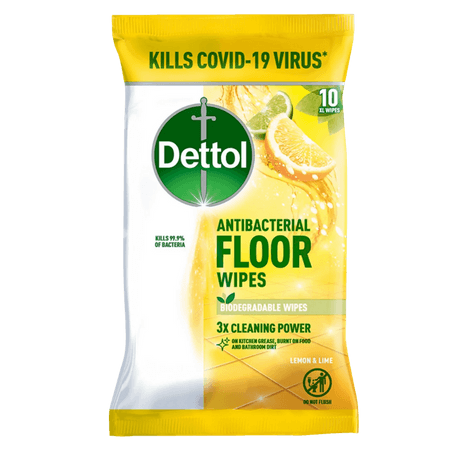 Dettol Antibakteriella Golvservetter Lemon & Lime 10 st
