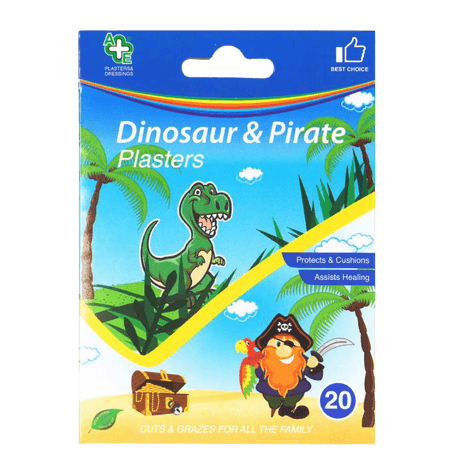 Dinosaurie & Pirat Plåster 20 st