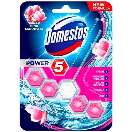 Domestos Hygiene Power 5 WC Block - Rosa Magnolia