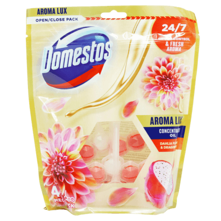 Domestos Dhalia & Dragon Fruit Toalettblock - 4-Pack