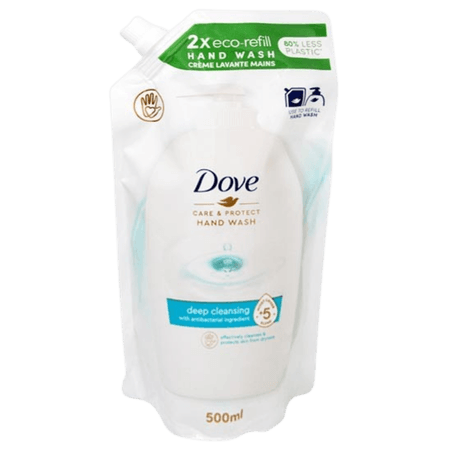 Dove Care & Protect Deep Cleansing Handtvål Refillpåse – 500 ml