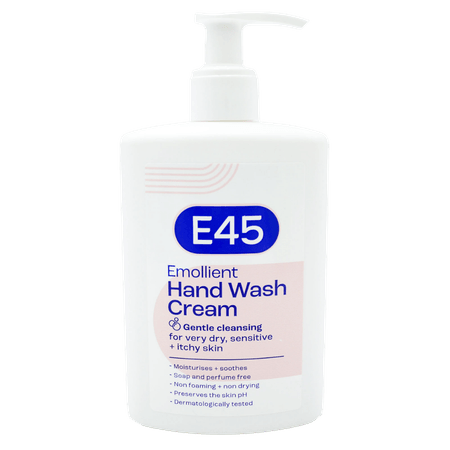 E45 Dry & Sensitive Skin Gentle Cleanser Emollient Wash Cream - 250 ml