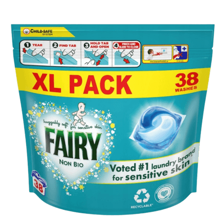 Fairy Non-Bio Pods Tvättkapslar – 38 st