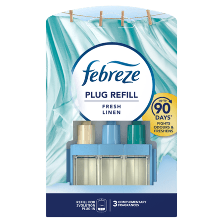Febreze Fresh Linen Plug In Air Freshener Refill - 3 x 20 ml