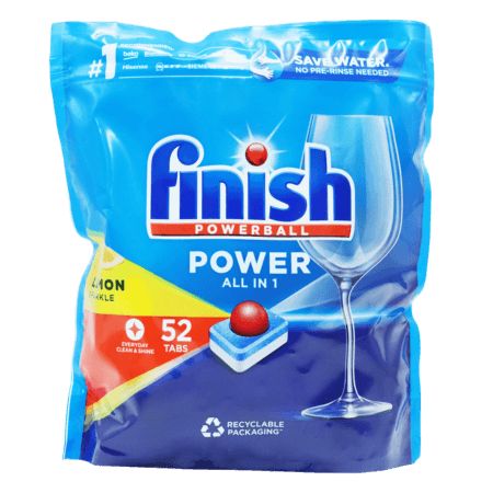 Finish All-in-One Lemon Dishwasher Tablets – 52 stk