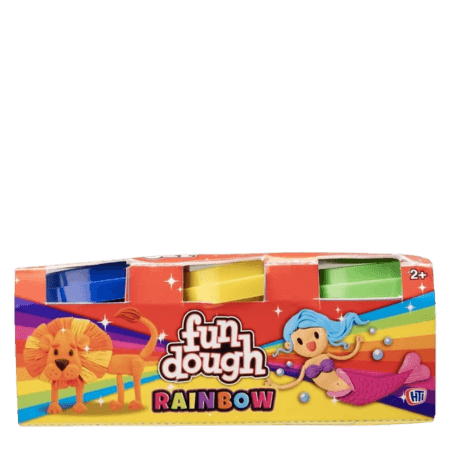 Fun Dough Rainbow Bright & Glow Modelling Dough Set Assorted